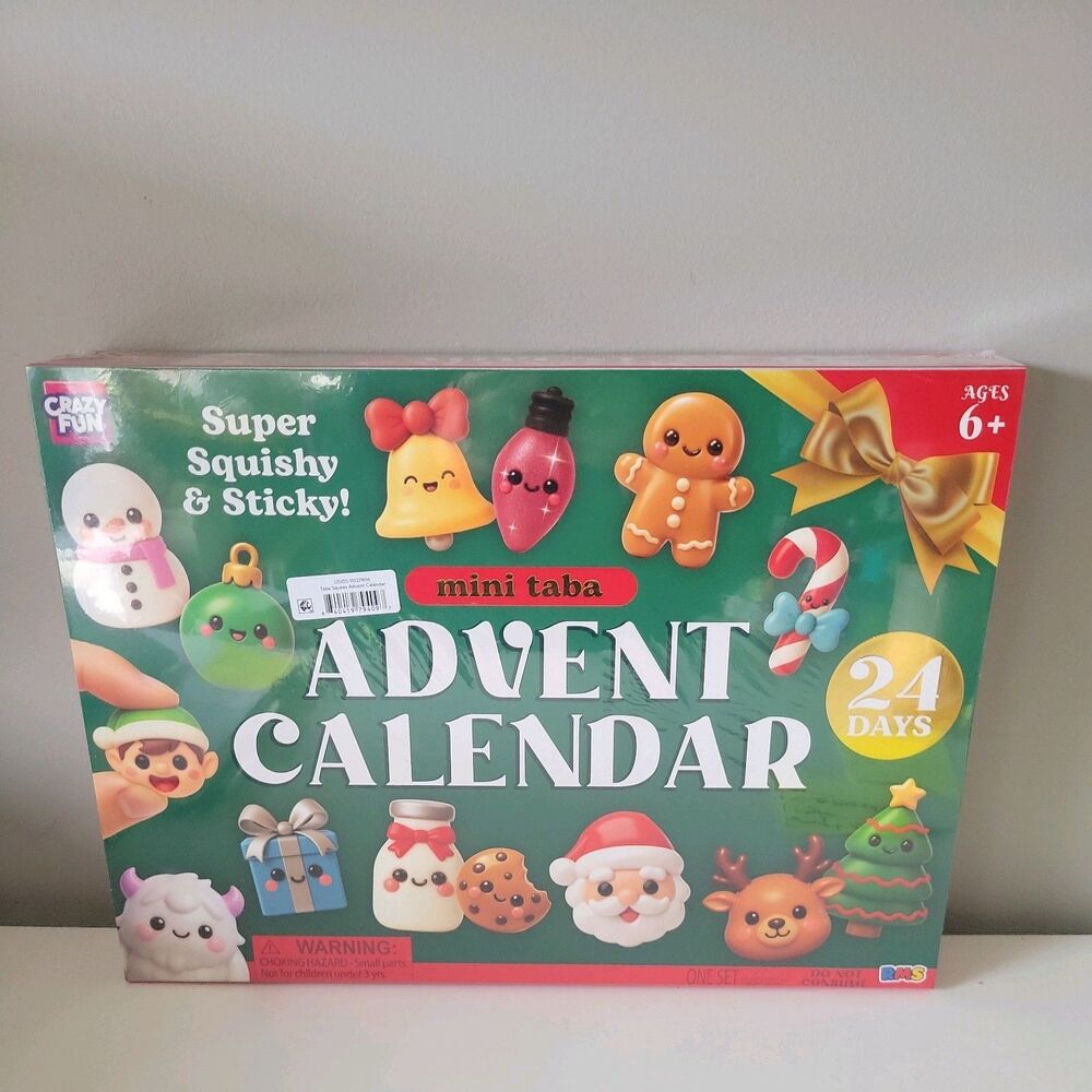 NEW 2026 RMS Crazy Fun Mini Taba Christmas Advent Calendar 24 Squishies Sealed